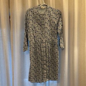 Tuckernuck Navy and White Floral Long Sleeve Dress